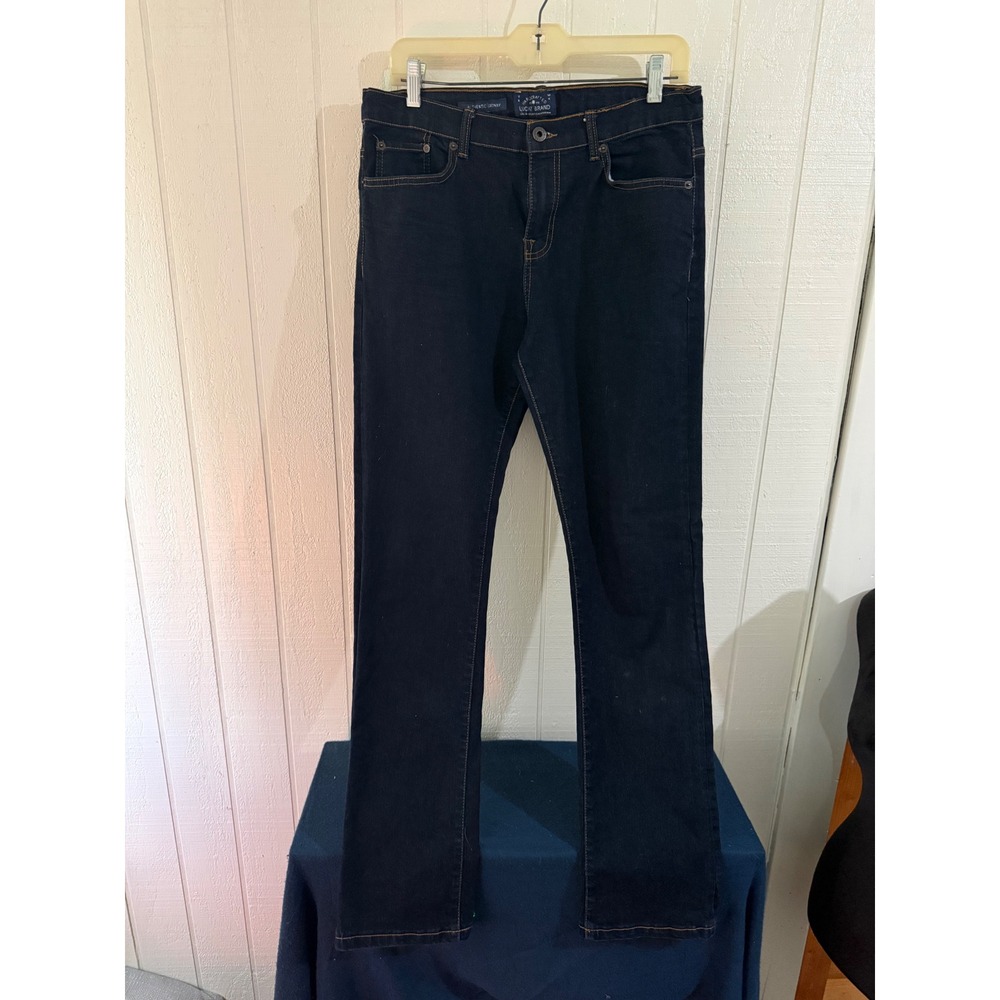Lucky Brand Authentic Skinny Jeans Dark Wash Indigo Denim Adjustable Waist 31x29